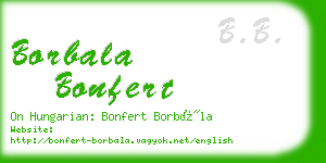 borbala bonfert business card